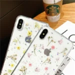 iPhone XS Max Pink Dry Flower Glitter Case - Image 8