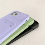 iPhone XR Purple Wallet Case with Camera Cover - Image 4