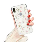 iPhone XS Max Pink Dry Flower Glitter Case