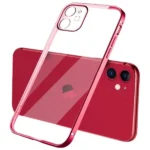 iPhone 12 Electroplating Clear Case – Red
