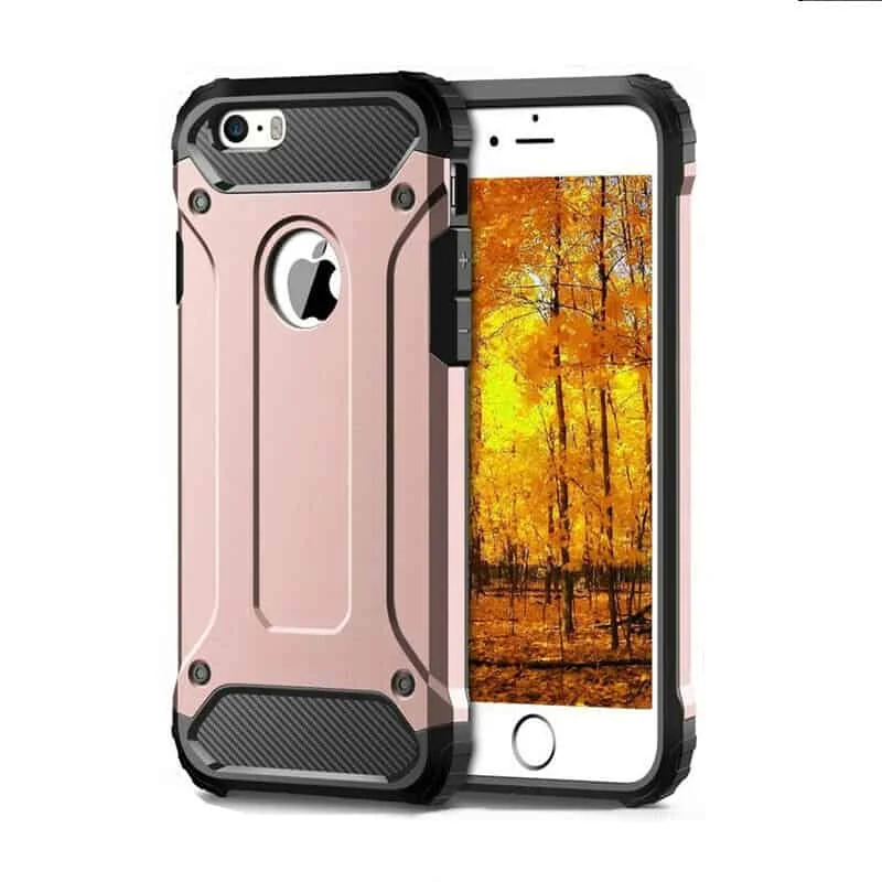 rg iPhone X Rose Gold Rugged Armour Case - Image 1