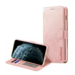 iPhone 12 Pro Max Rose Gold Leather Wallet Case