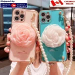 iPhone 12 Pro Flower Shockproof Case – Blue - Image 3