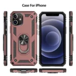 iPhone 12 Magnetic Ring Kickstand Case – Rose Gold - Image 4