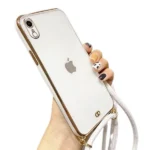 iPhone XR White Chain Plating Case