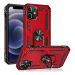 iPhone 12 Pro Magnetic Ring Kickstand Case – Red