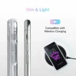 iPhone X XS White Glitter Gel Case - Image 4