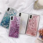 iPhone XS Max Purple Glitter Gel Case - Image 6