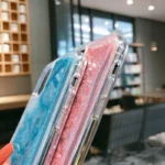 iPhone XS Max Pink Glitter Gel Case - Image 9