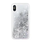 iPhone XS Max White Glitter Gel Case