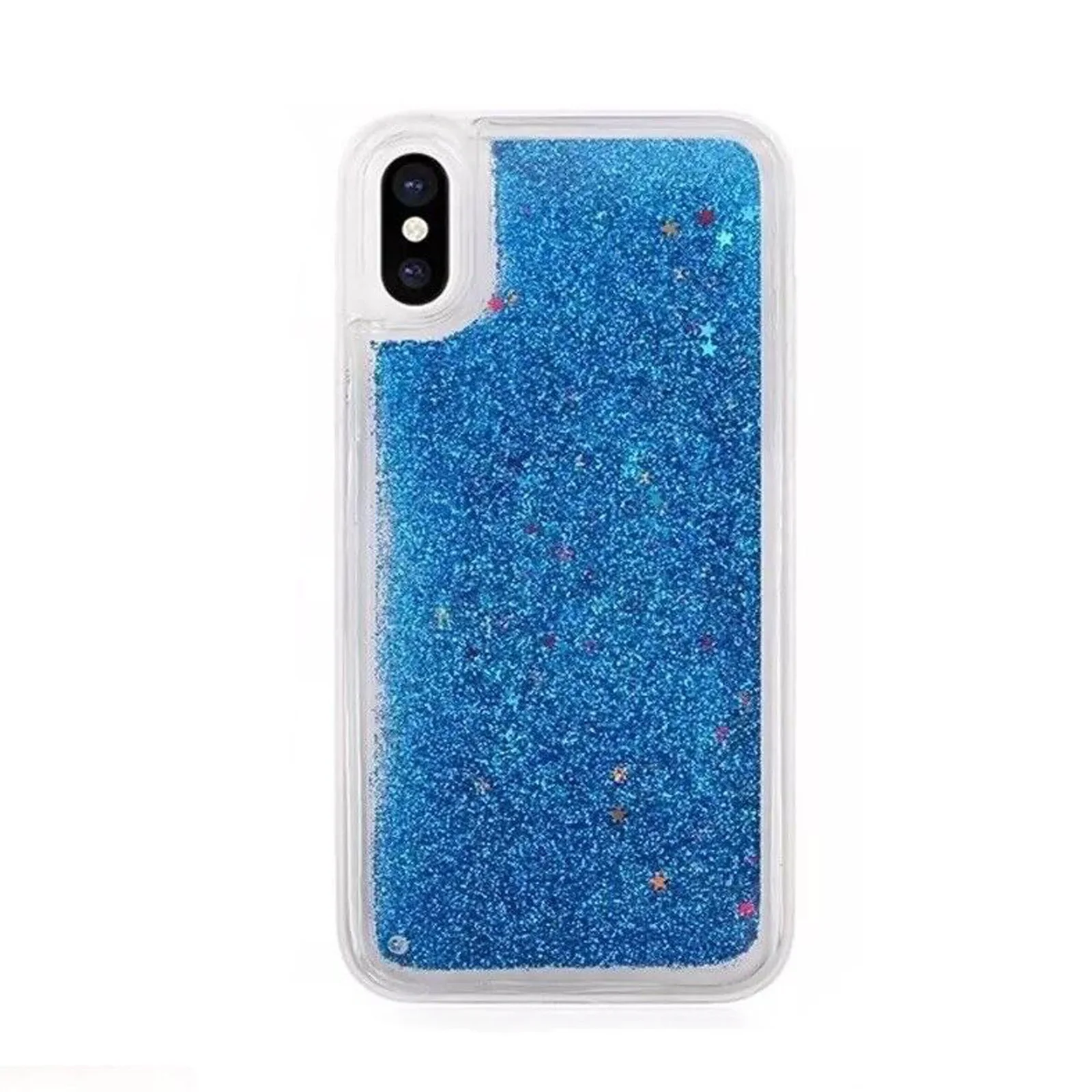 xyz3 iPhone X XS Blue Glitter Gel Case - Image 1