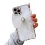 iPhone 12 Butterfly Luxury Case – White