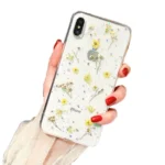 iPhone XS Max Yellow Dry Flower Glitter Case