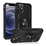 iPhone 12 Magnetic Ring Kickstand Case – Black