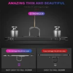 iPhone 12 Magnetic Ring Kickstand Case – Black - Image 2