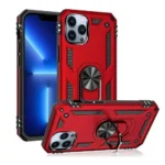iPhone 13 Pro Max Magnetic Ring Rugged Case – Red